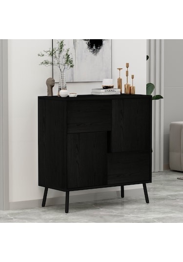 Darien Ç001 Çok Amaçlı Dolap Ahşap Siyah