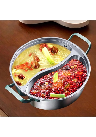 Homyl Çin Shabu Tenceresi 316 Paslanmaz Çelik Tencere 34cm