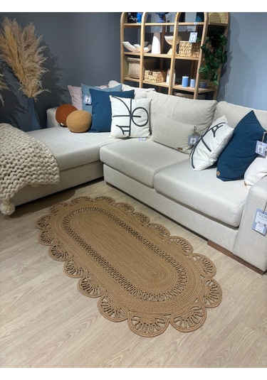 Matrix Jüt Kilim, Paspas, Mutfak Halısı, Banyo Paspası, Kilim, Halı, Oturma Odası Halısı Bej