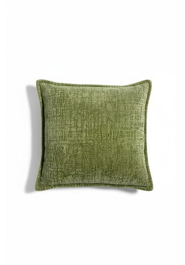 Kırlent İthal Kadife Kumaş 3'lü Set - Yumuşak Dokulu Dekoratif Özel Tasarım Kırlent Kılıfı - S10 Yeşil