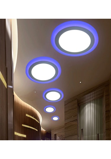 Çift Renkli Led Panel Mavi-Beyaz 6+3W Iki Renkli Spot Lamba