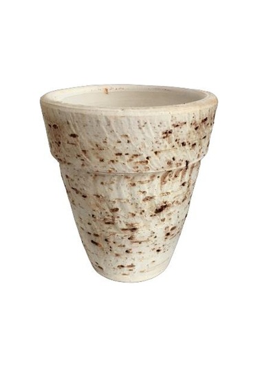 Antik Görünümlü Eskitme Toprak Saksı 17 Cm 15 Cm