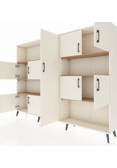 Arges Dolap 10 Raflı 9 Kapaklı 220x30x163 Aytaşı-aytaşı/çam Aytaşı-aytaşı/çam