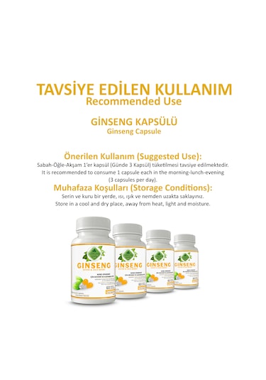 Gökçek Şifa Ginseng 1000 MG 60 Kapsül