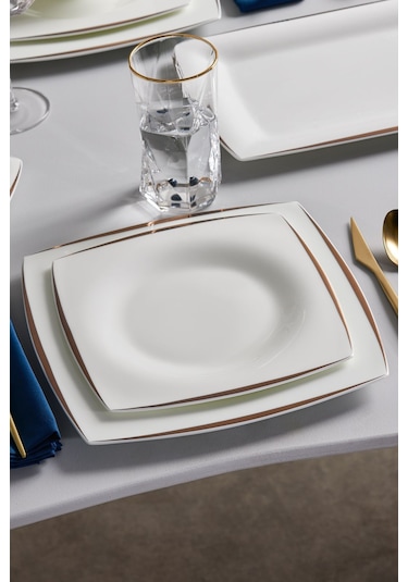 Karaca  Fine Pearl Agate 58 Parça 12 Kişilik Yemek Takımı Gold