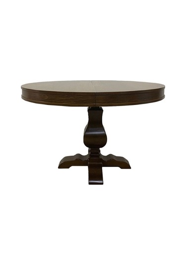 Orleans Fransız Klasik Still Yuvarlak Açılır Ceviz Masa 100x100 Ceviz