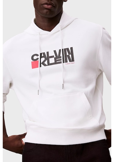 Calvin Klein Erkek Sweat Lv04rd258g Yaf Beyaz Beyaz