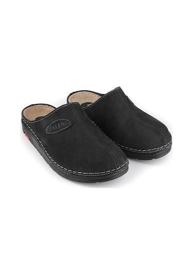 Paleng Kışlık Hakiki Deri Erkek Terlik (554949453) Siyah