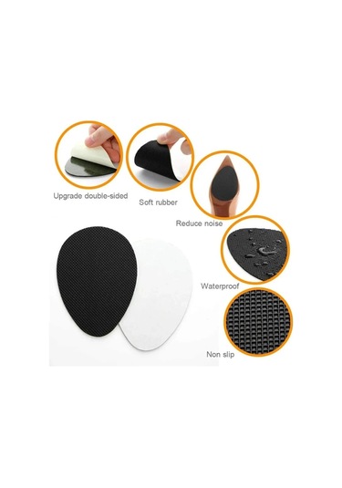 Ayakkabı Altı Kaydırmaz Tabanlık 2 Çift - 34 - 45 - Siyah
