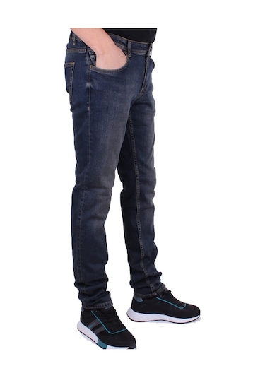 Twister Panama 758-01 Lacivert Düşük Bel Dar Paça Erkek Jeans Pantolon Lacivert