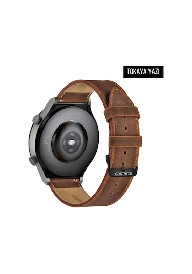 Vagave Huawei Watch Hakiki Deri Kordon Gt,-Gt2-Gt3-Gt3 , 20-22mm