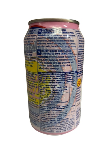 Chupa Chups Sparkling Cherry Bubble Gum Flavour - Kiraz Ve Sakız Aromalı Gazlı İçecek 345 Ml