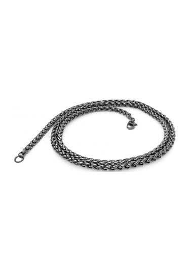 Fm Siyah Renk Çelik Kolye 4mm 3183cek016 Siyah