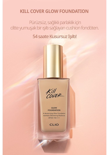 Clio Kill Cover Glow Foundation SPF50+ 3-By Linen