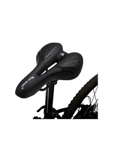 Pazly Yol Yastık Şok Siyah Rahat Pu Poliüretan Nefes Mtb Bisiklet Koltuğu Emici Deri Boş Siyah Siyah