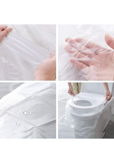 Periboia 10 Adet Biyobozulur Klozet Kapağı Poşeti Seyahat Tipi Ta Çok Renkli