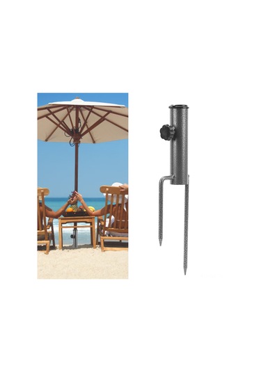 Wezone Çelik Makyajlı Dayanıklı Şemsiye Demiri - Kuvvetli Rüzgar Direnci, Kolay Kurulum, Plaj Ve Bahçe Kullanıma Uygun