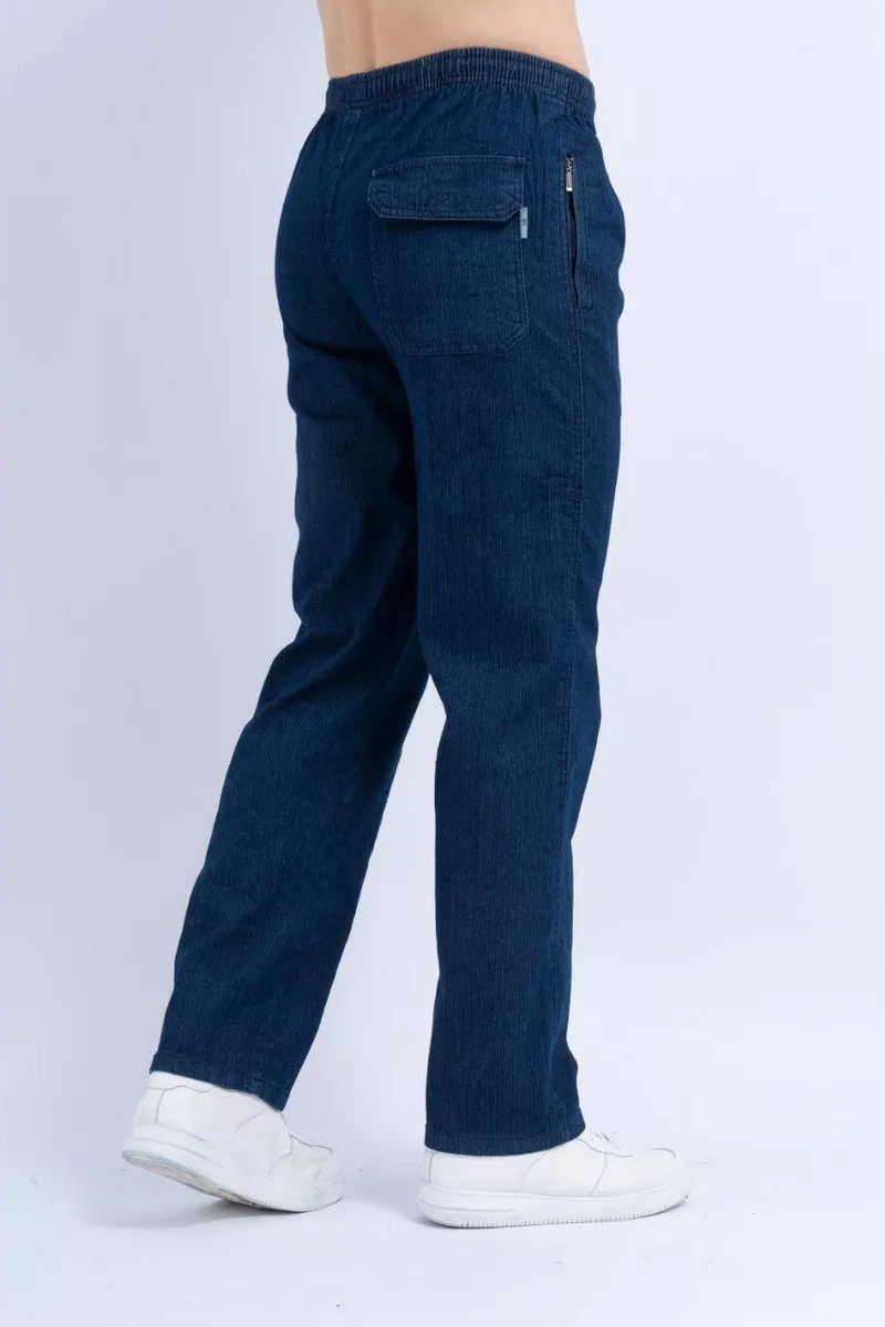Dosop Büyük Beden Lastik Belli Hafif Kot Pantolonlar. 201069493 Mavi