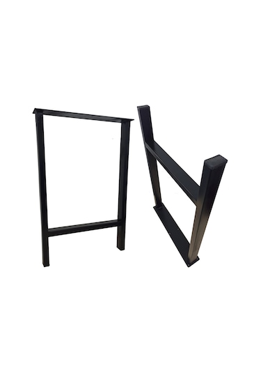 Bin1Fırsatt Metal Ayak Ofis Bahçe İş Yeri Masif Ahşap Kütük Masa Ayağı 76 Cm