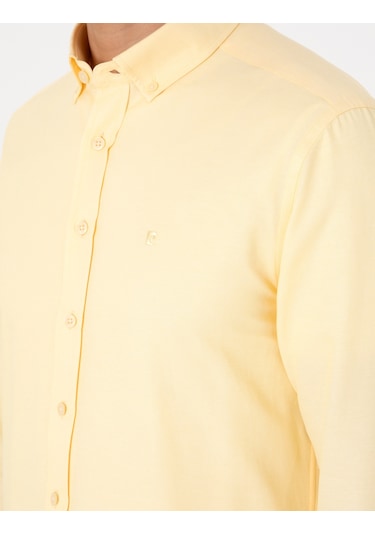Pierre Cardin Erkek Sarı Gömlek Desenli 50306996-vr044 Sarı