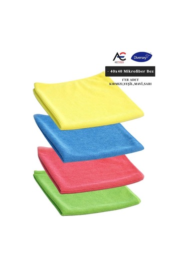 Solare Microjet Mikrofiber Temizlik Bezi Çok Renkli 4'lü 40 x 40 CM