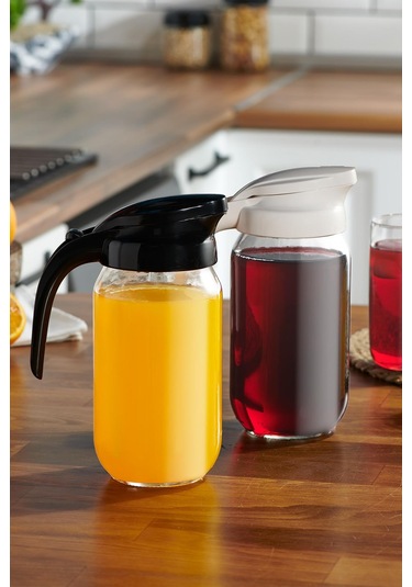 Renga Beluga 1000 Ml Siyah Kapaklı Cam Sürahi 111028