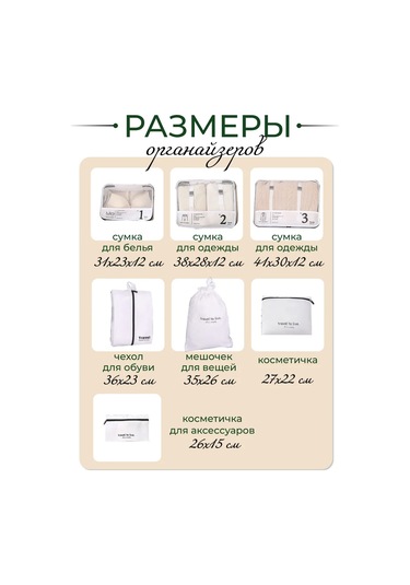 Homlove Valiz İçin Organizatör Seti, 7 Parça. 417363940 Beyaz