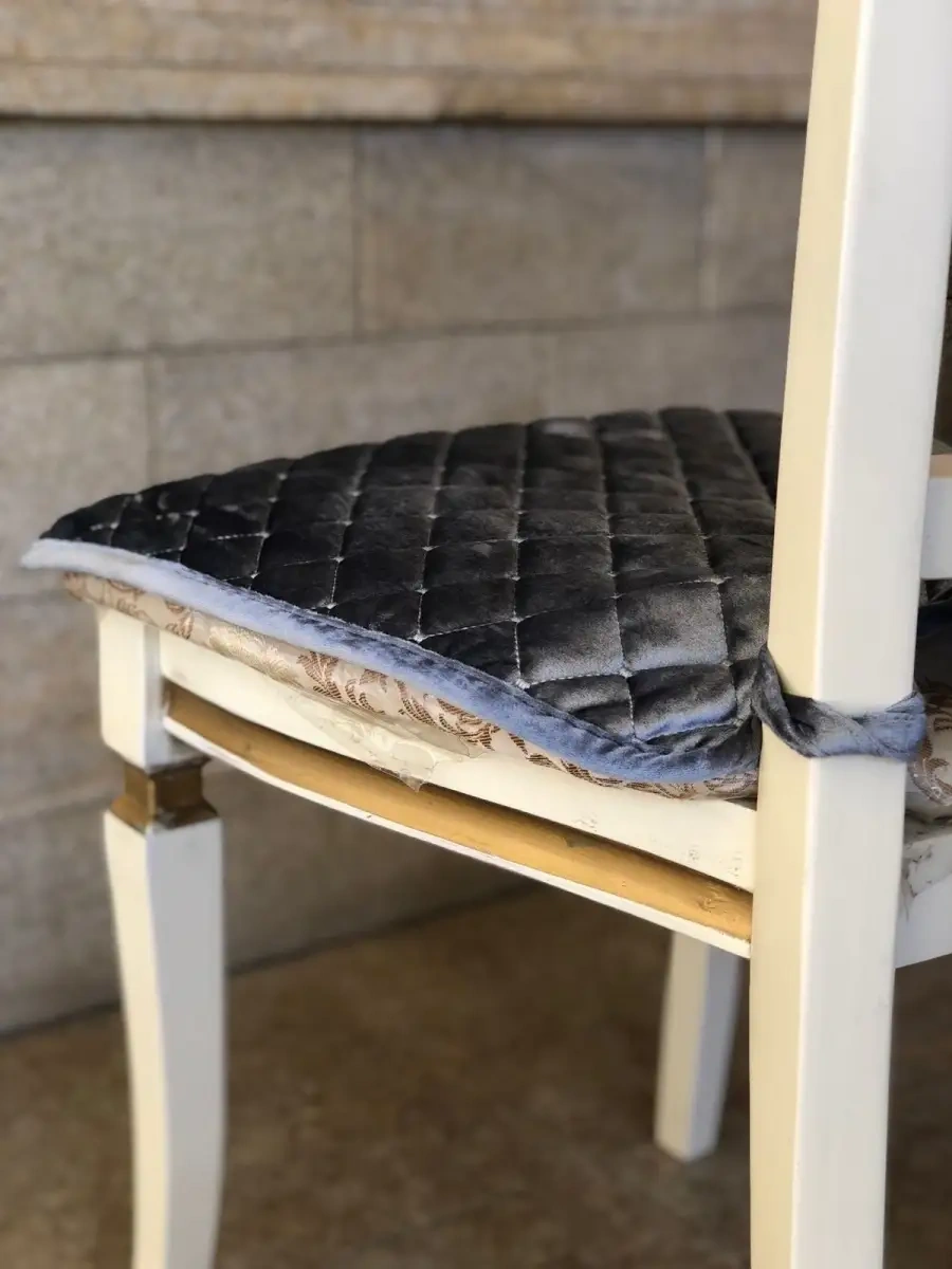 Jansu Home Tekstil' Bağcıklı Sandalye Minderi 71761954 Gri İpek