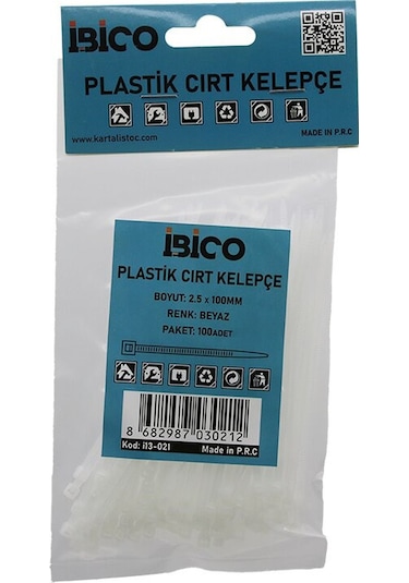 100pcs Beyaz 2.5x100mm Plastik Cırt Kelepçe 5570 Diğer