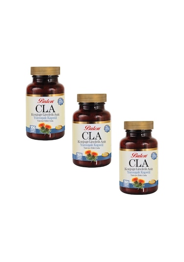 3 Adet Balen Cla (Aspir Yağı) Yumuşak Kapsül - 100 X 1380Mg (206231231)