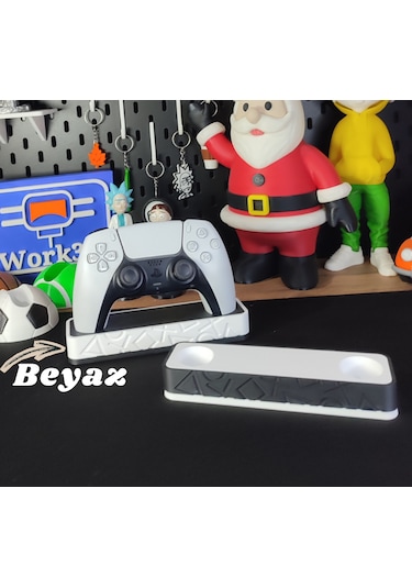Ps5 Dualsense Oyun Kolu Standı 3d Baskı Masaüstü Düzenleyici Beyaz