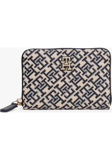 Tommy Hilfiger Th Jacquard Med Za Kadın Mavi Cüzdan Aw0aw17479dw6 MAvi