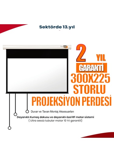 300x225 Cm Storlu Projeksiyon Perdesi