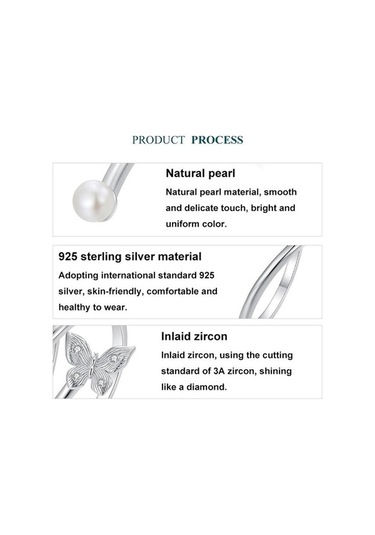 Fastbuy S925 Platinum Kaplı Multi Katlı Kelebek Ayarlanabilir Bsr627-e Çok Renkli Sterling Silver戒指 Çok Renkli