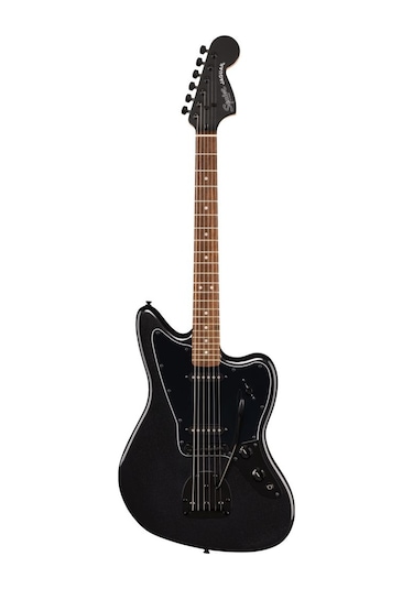 Squier Limited Edition Affinity Jaguar Black Pg Black Hardware Match Headstock Metallic Black Elektro Gitar