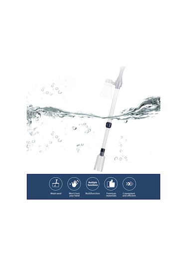 Xindoker Akvaryum Su Değiştirme Pompası - 3'ü 1 Arada Otomatik Kum Temizleyici Ve Filtreli