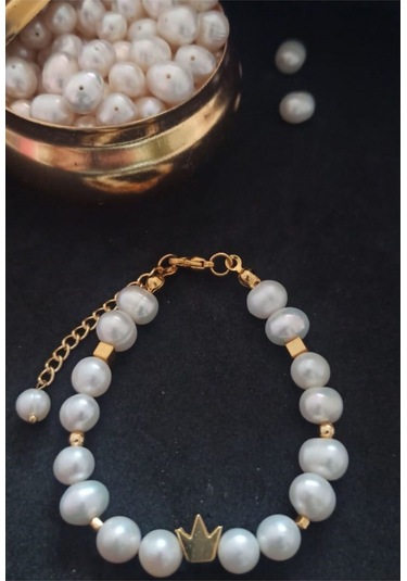 24k Altın Kaplama Gerçek İnci Değişken Dorika Detaylı Tasarım Bil Gold