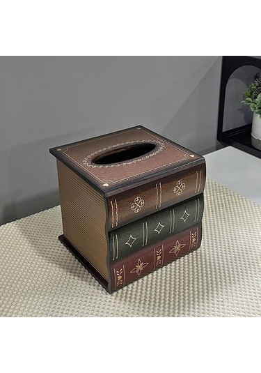 Suntek Ev Yatak Odası Banyo Için Mendil Kutusu Kapağı Kahverengi