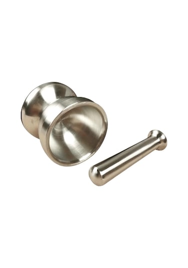 Willowhaven Silvery Paslanmaz Çelik Havan Seti Dayanıklı Mutfak Toz Öğütücü