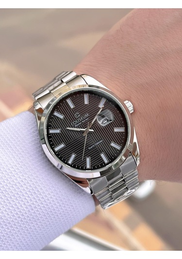 Coliseum Çelik Kordon Takvimli Kadran Kutulu Seri Erkek Kol Saati Ft.rl.8742.s2 Gri