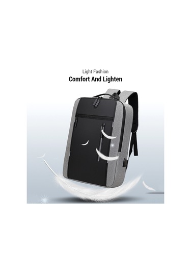 Yuntech01 Erkek Usb Şarjlı Su Geçirmez Çanta Seti - Laptop Sırt Çantası + Omuz Çantası + El Çantası Siyah