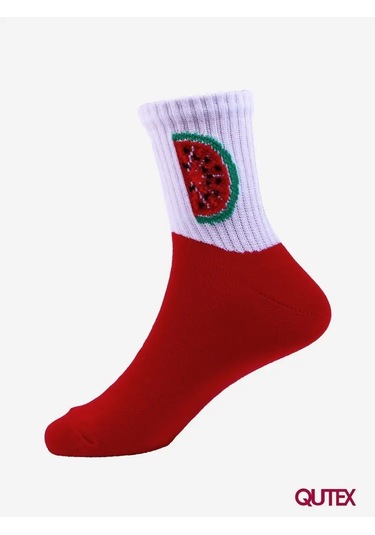 Qutex Kız Çocukları İçin Desenli Çoraplar, 5 Çiftlik Set. 28800302 Bordo