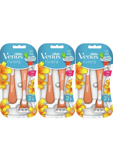 Gillette Venus Riviera Kullan At Kadın Tıraş Bıçağı 3 x 2'li