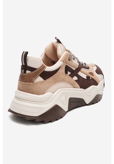 Luvishoes Lecce Kahverengi Süet Multi Kadın Spor Ayakkabı Kahverengi