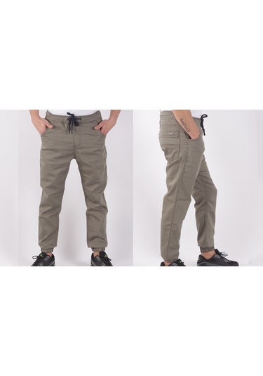 Black Steel Bel Ve Paça Lastikli Pantolon-1000