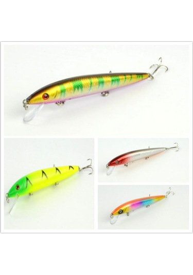 14.3 Cm/15g Hengjia Abs Sert Plastik Minnow Sazan Yemi Tout İçin Tiz Kanca İle 4 Adet/grup