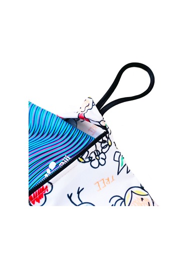 Yorni 43x46cm, Family, Su Geçirmez Bebek Çocuk Beslenme Çantası, Torba Beyaz