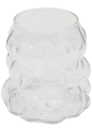 Boncuklu - Boğumlu Cam Bardak 340ml Kahve - Sunum - Meşrubat 536 Çok Renkli