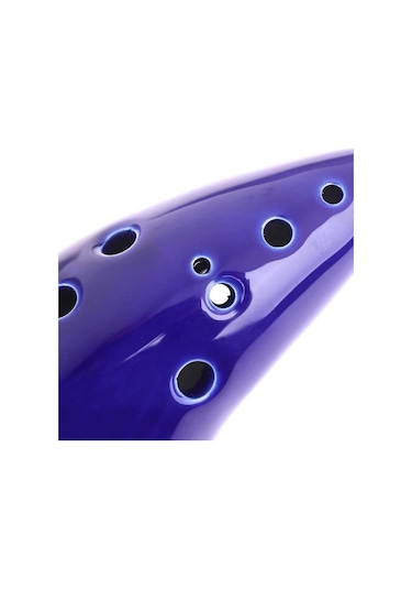 Valkyrie Ocarina 12 Delik Ocarina Seramik Alto C Ocarina Flüt Mavi Ocarina Sualtı Müzik Nefesli Enstrüman