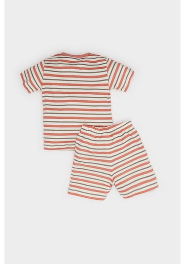 DeFacto Erkek Bebek 4'lü Pijama Takımı Kısa Kollu Penye Üst Beli Lastikli Şort E1188A525HSER98